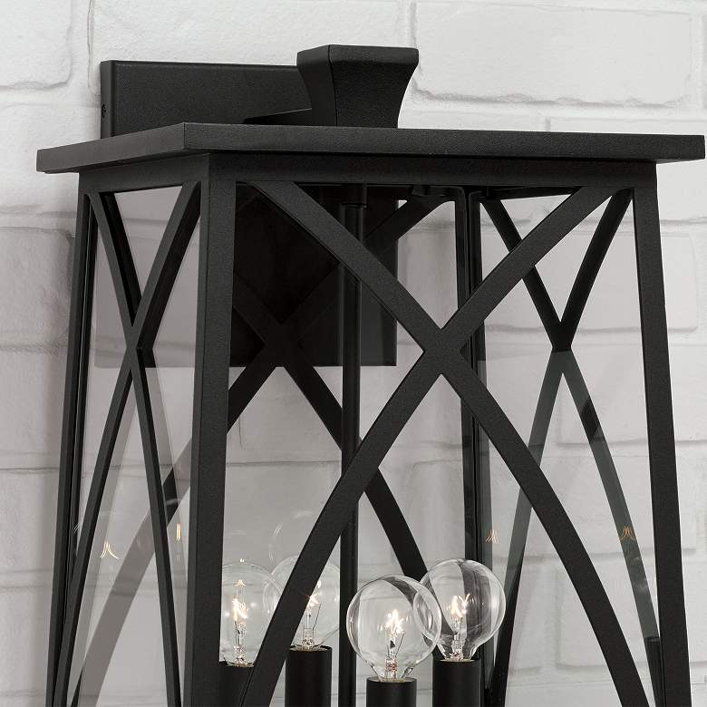 Image 4 Capital Lighting Marshall 4 Light Outdoor Wall-Lantern Black more views