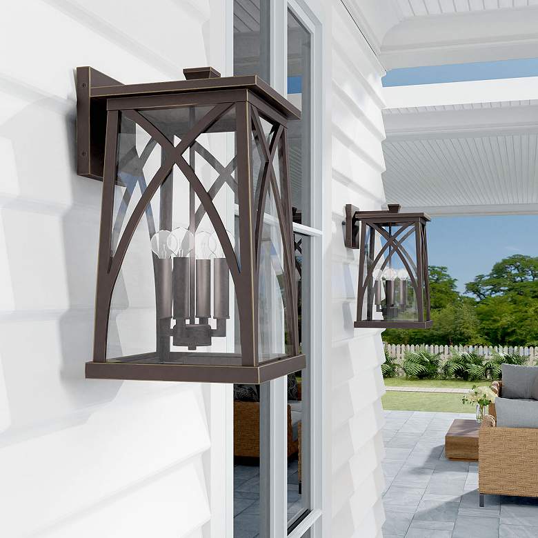 Image 3 Capital Lighting Marshall 4 Light Outdoor Wall-Lantern Oiled Bronze more views