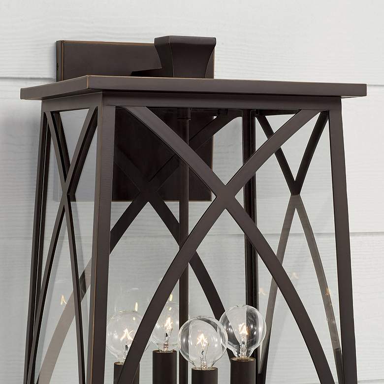 Image 4 Capital Lighting Marshall 4 Light Outdoor Wall-Lantern Oiled Bronze more views