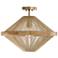 Capital Lighting Maya 19 3/4" Brass and Natural Jute Ceiling Light