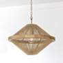 3_Capital Lighting Maya 19 3/4" Brass and Natural Jute Ceiling Light more views