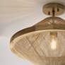 5_Capital Lighting Maya 19 3/4" Brass and Natural Jute Ceiling Light more views