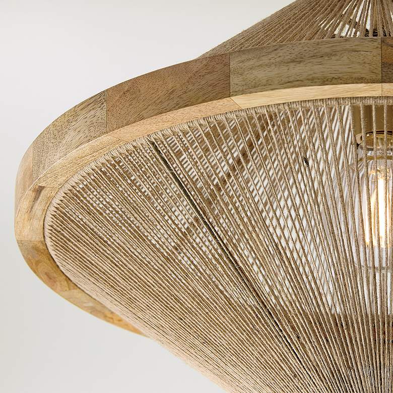 Image 7 Capital Lighting Maya 19 3/4" Brass and Natural Jute Ceiling Light more views