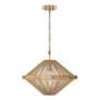 Capital Lighting Maya 19 3/4" Brass and Natural Jute Ceiling Light