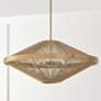 1_Capital Lighting Maya 31" Wide Matte Brass and Jute Rope Pendant Light