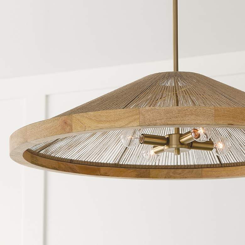 Image 5 Capital Lighting Maya 4 Light Pendant 31" Matte Brass more views