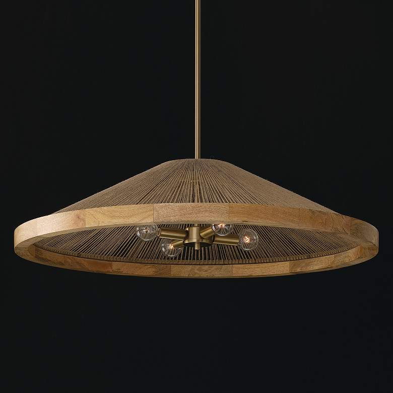 Image 6 Capital Lighting Maya 4 Light Pendant 31" Matte Brass more views