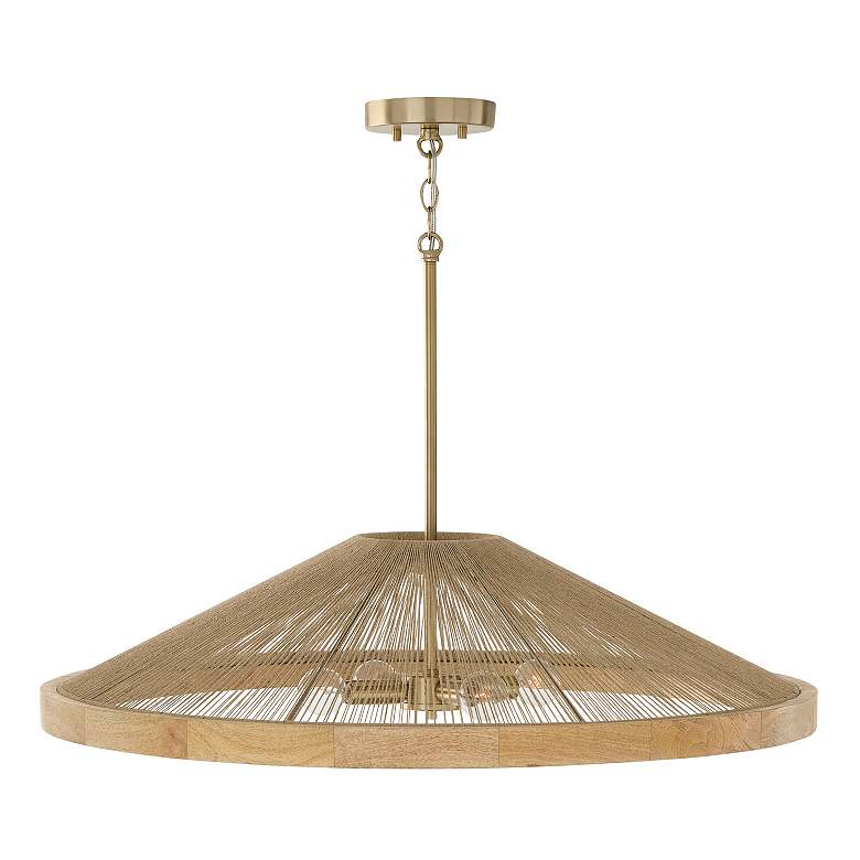 Image 7 Capital Lighting Maya 4 Light Pendant 31" Matte Brass more views