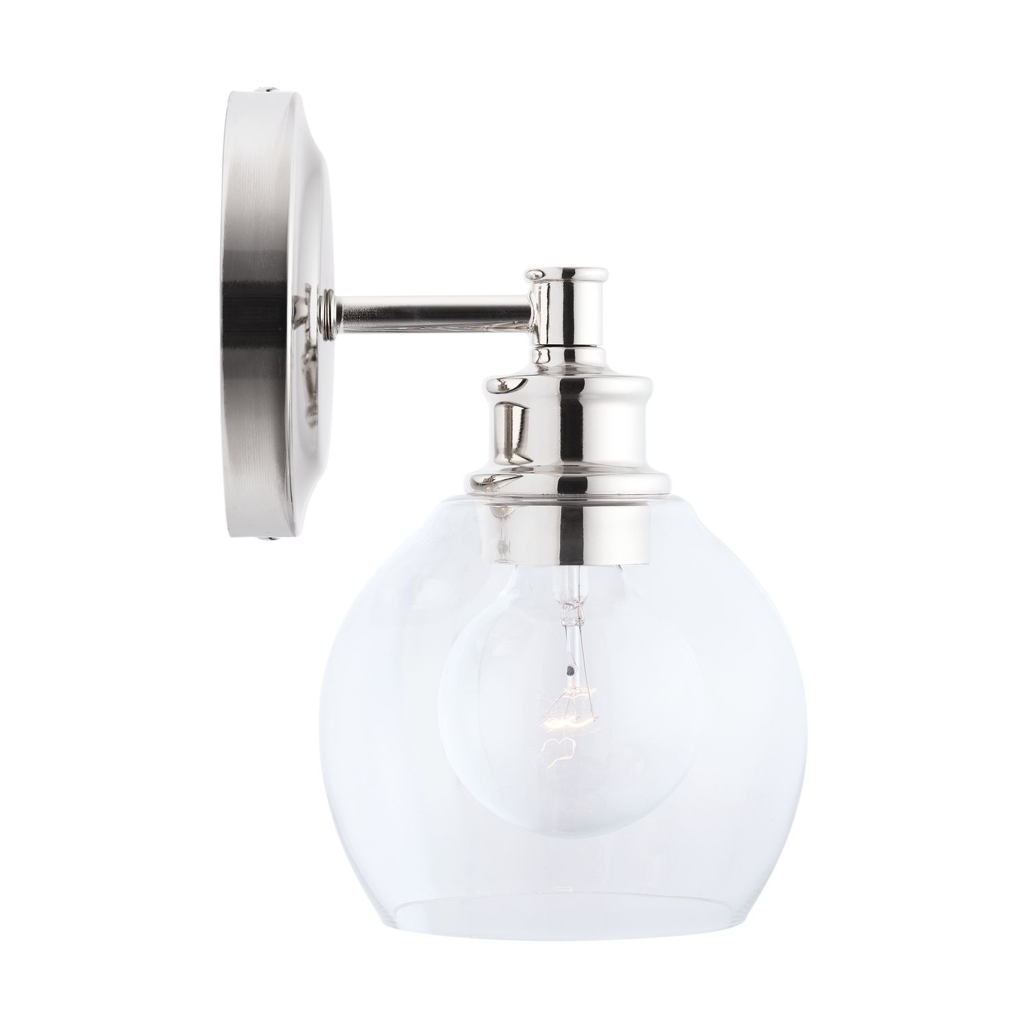 Image 5 Capital Lighting Mid Century 1 Light Sconce 5.75" Polished Nickel more views