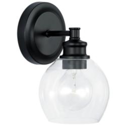 Capital Lighting Mid Century 1 Light Sconce Matte Black