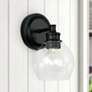 1_Capital Lighting Mid Century 1 Light Sconce Matte Black