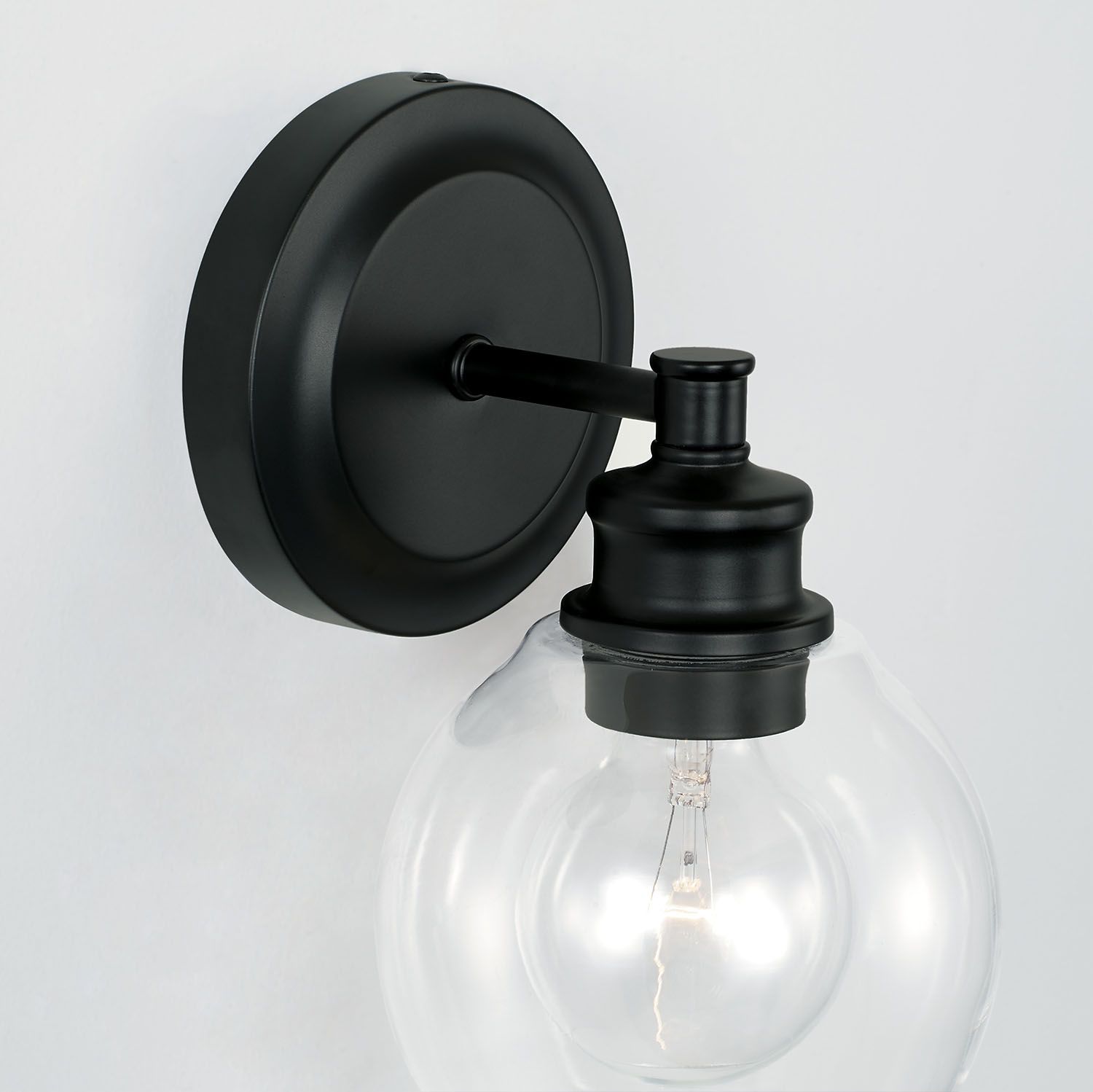 Image 3 Capital Lighting Mid Century 1 Light Sconce Matte Black more views