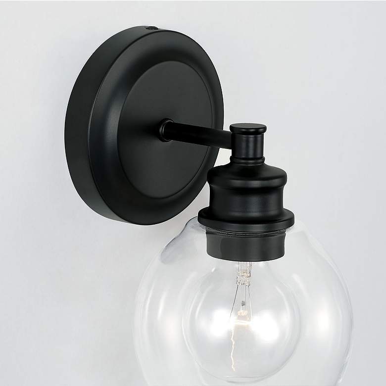 Image 3 Capital Lighting Mid Century 1 Light Sconce Matte Black more views
