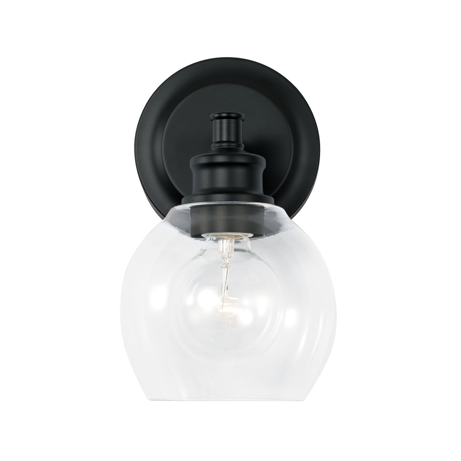 Image 4 Capital Lighting Mid Century 1 Light Sconce Matte Black more views