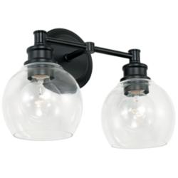Capital Lighting Mid Century 2 Light Vanity Matte Black