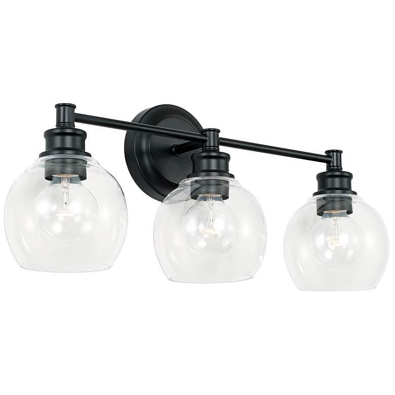 Image 1 Capital Lighting Mid Century 3 Light Vanity Matte Black