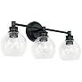 Capital Lighting Mid Century 3 Light Vanity Matte Black