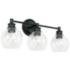 Capital Lighting Mid Century 3 Light Vanity Matte Black
