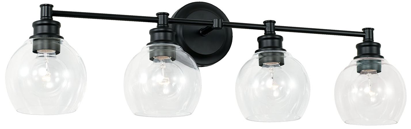 Image 2 Capital Lighting Mid Century 4 Light Vanity 32" Matte Black