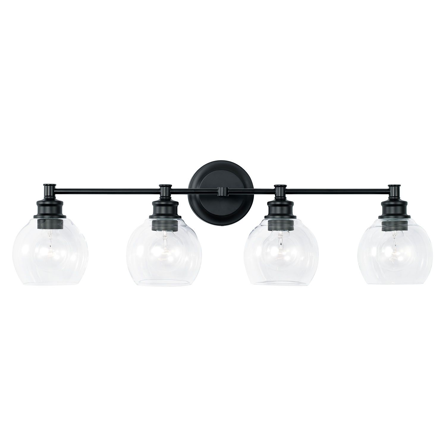 Image 4 Capital Lighting Mid Century 4 Light Vanity 32" Matte Black more views