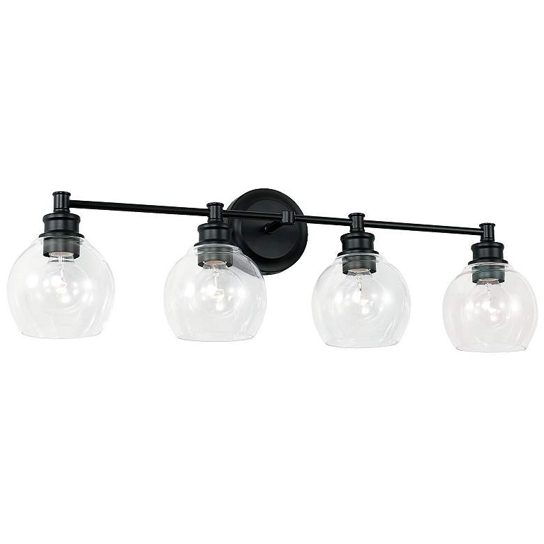 Image 1 Capital Lighting Mid Century 4 Light Vanity Matte Black