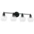 Capital Lighting Mid Century 4 Light Vanity Matte Black