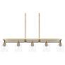 Thumbnail2 of Capital Lighting Mid Century 5 Light Dual Island Chandelier Aged Brass