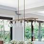 Thumbnail1 of Capital Lighting Mid Century 5 Light Dual Island Chandelier Aged Brass