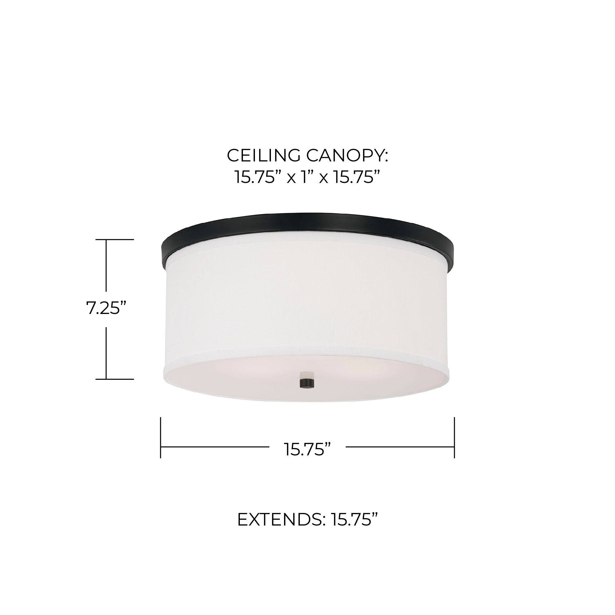 Image 4 Capital Lighting Midtown 3 Light Flush 15.75" Matte Black more views