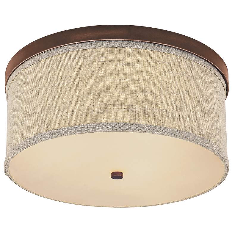 Image 1 Capital Lighting Midtown 3 Light Flush Mount Burnished Bronze