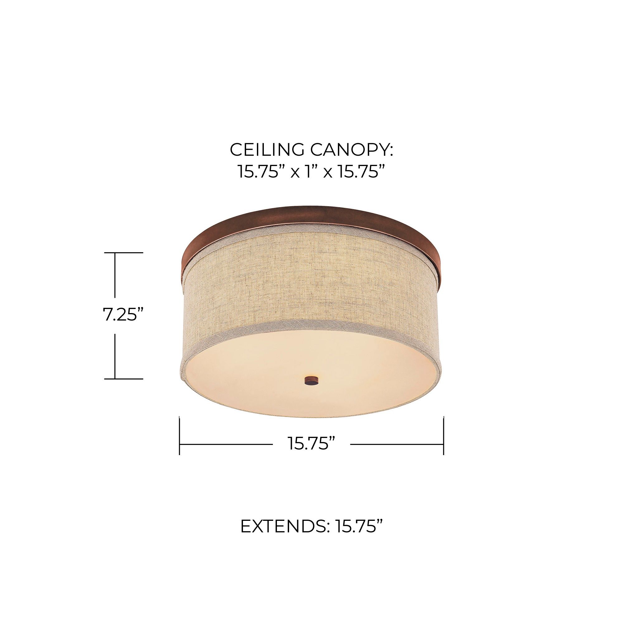 Image 2 Capital Lighting Midtown 3 Light Flush Mount Burnished Bronze more views