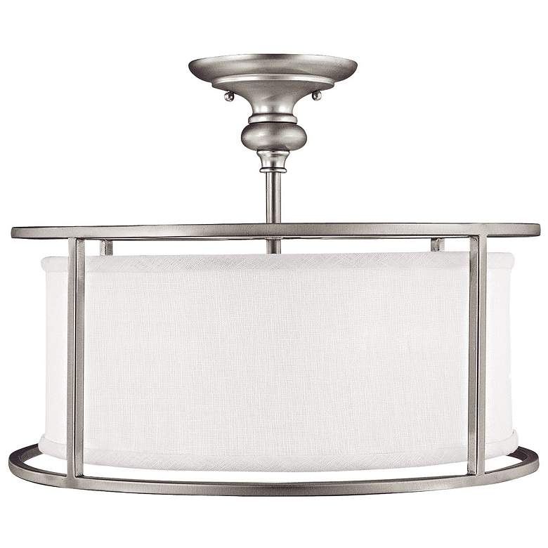 Image 1 Capital Lighting Midtown 3 Light Semi-Flush Matte Nickel