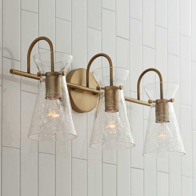 Image 1 Capital Lighting Mila 24" Wide Aged Brass 3-Light Bath Light