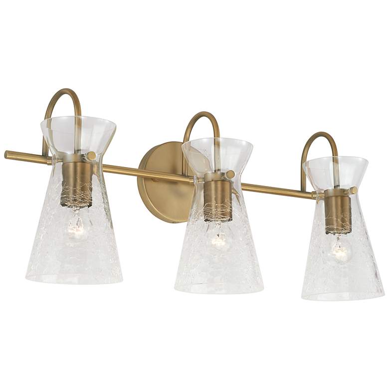 Image 4 Capital Lighting Mila 24 inch Wide Aged Brass 3-Light Bath Light more views