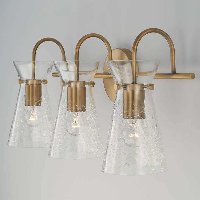 Image 5 Capital Lighting Mila 24 inch Wide Aged Brass 3-Light Bath Light more views