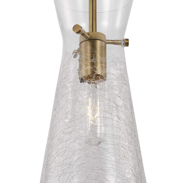 Image 3 Capital Lighting Mila 6" Wide Aged Brass Crackle Glass Mini Pendant more views