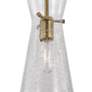 Capital Lighting Mila 6" Wide Aged Brass Crackle Glass Mini Pendant