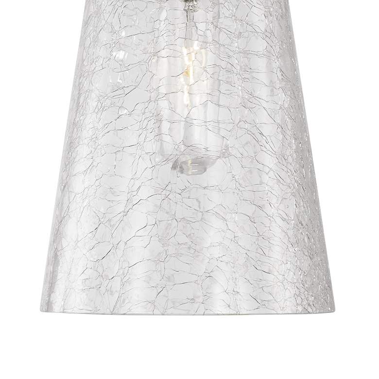 Image 4 Capital Lighting Mila 6" Wide Nickel and Crackle Glass Mini Pendant more views