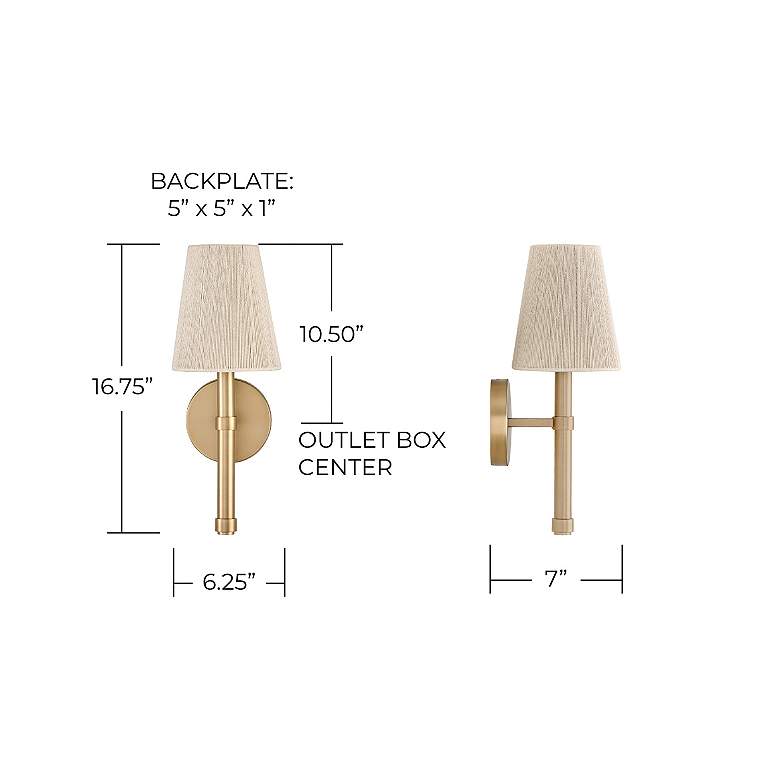 Image 6 Capital Lighting Mira 1 Light Sconce 6.25" Matte Brass more views