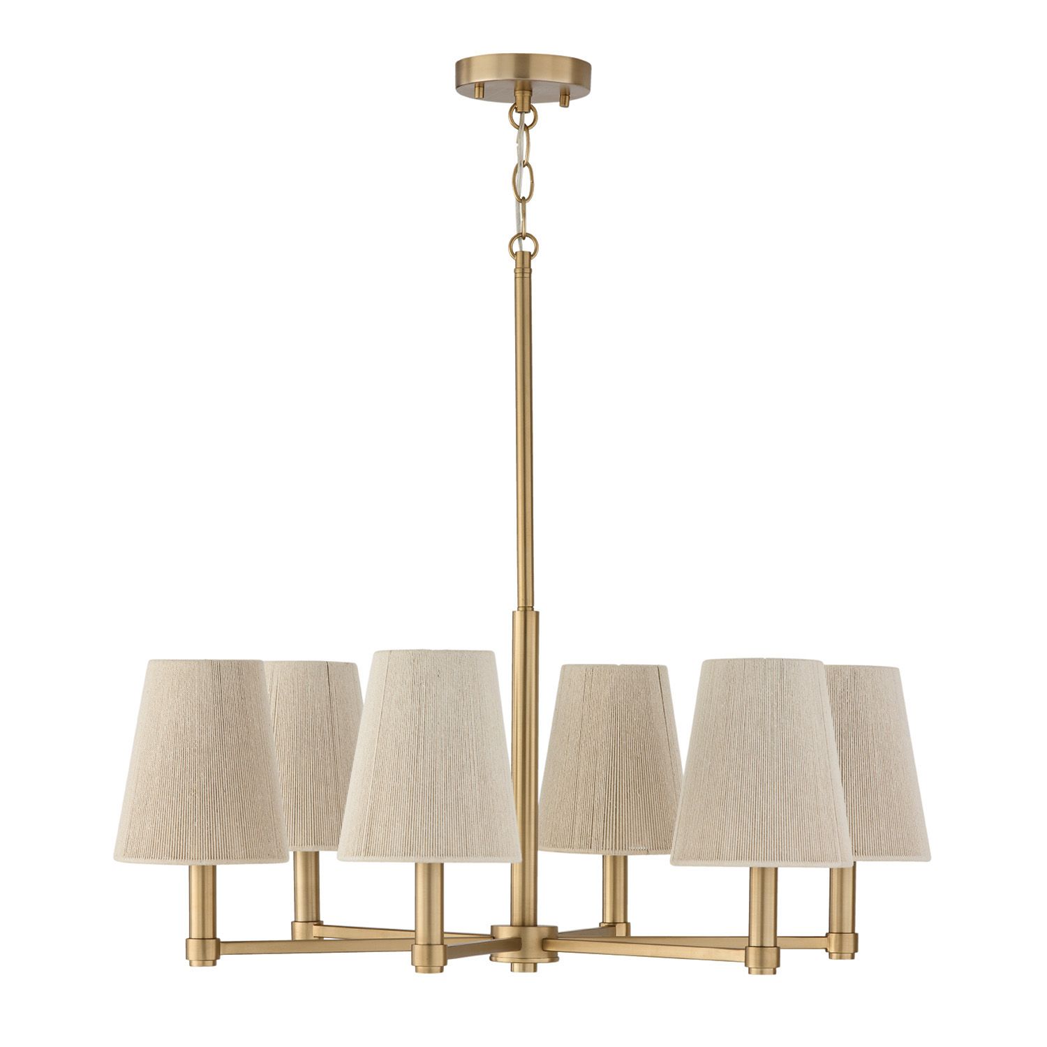 Image 4 Capital Lighting Mira 6 Light Chandelier 30" Matte Brass more views