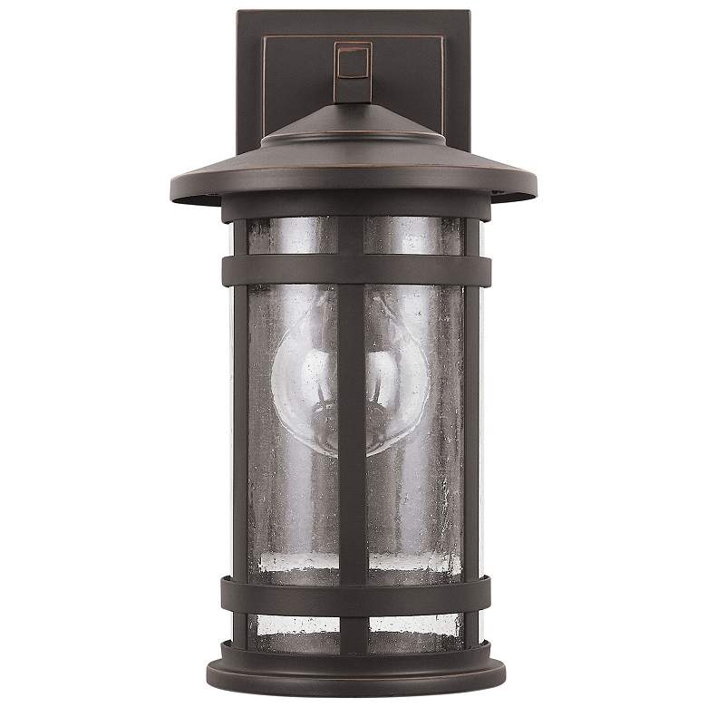 Image 1 Capital Lighting Mission Hills 1 Light Outdoor Wall-Lantern Oiled Bronze