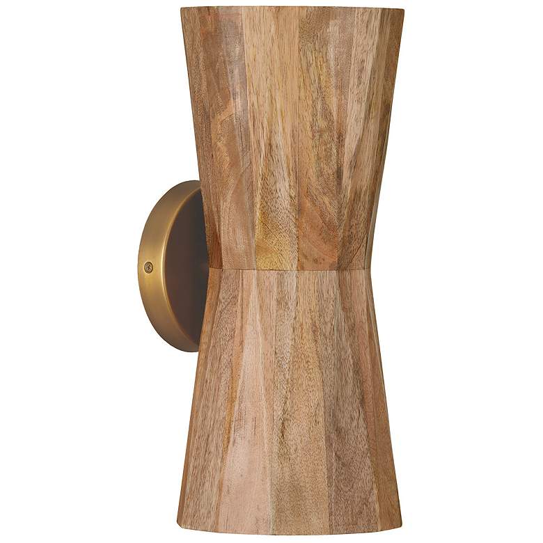 Image 1 Capital Lighting Nadeau 2 Light Sconce Light Wood and Patinaed Brass