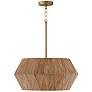 2_Capital Lighting Nadeau 22" Patinaed Brass 4-Light Wood Shade Pendant