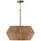 Capital Lighting Nadeau 22" Patinaed Brass 4-Light Wood Shade Pendant
