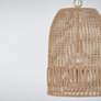 3_Capital Lighting Naomi 13 3/4" Wide Matte Brass and Jute Pendant more views