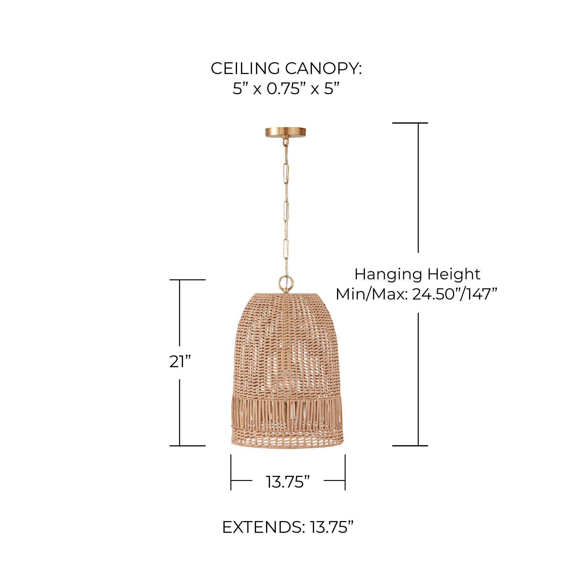 Image 4 Capital Lighting Naomi 13 3/4" Wide Matte Brass and Jute Pendant more views