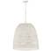 Capital Lighting Naomi 24" 3-Light Chalk White Rattan Dome Pendant