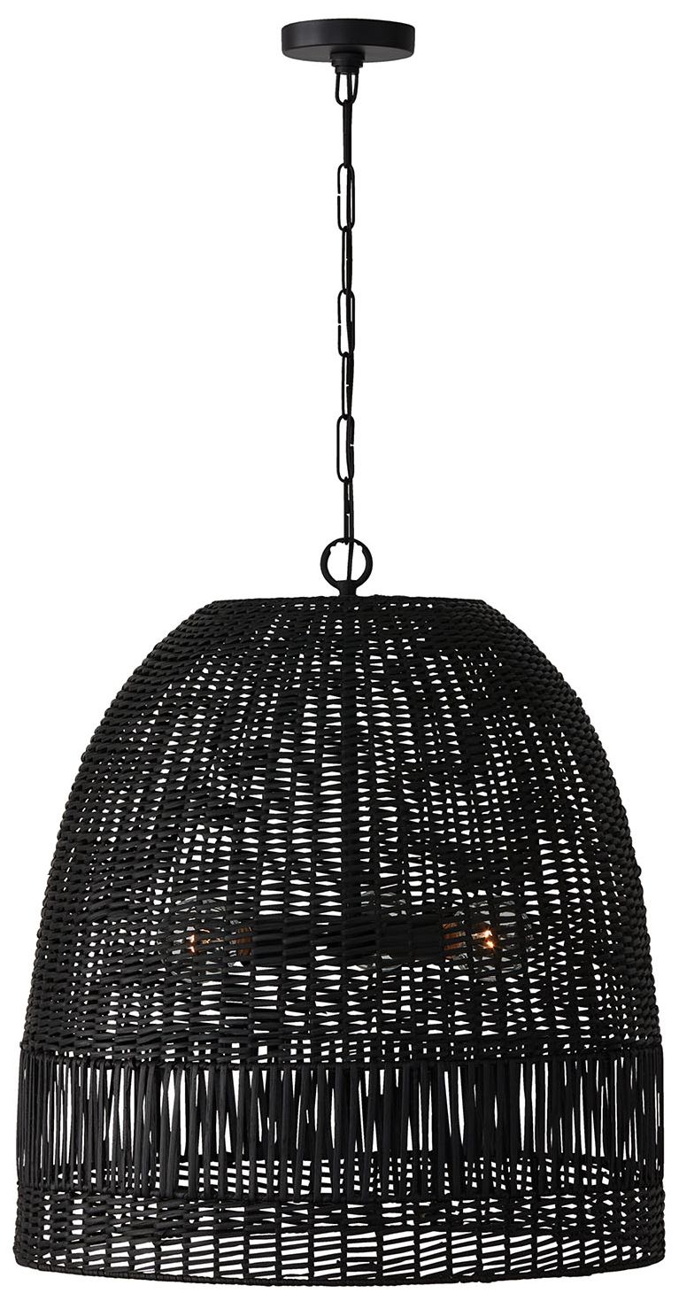Image 2 Capital Lighting Naomi 3 Light Pendant 24" Matte Black