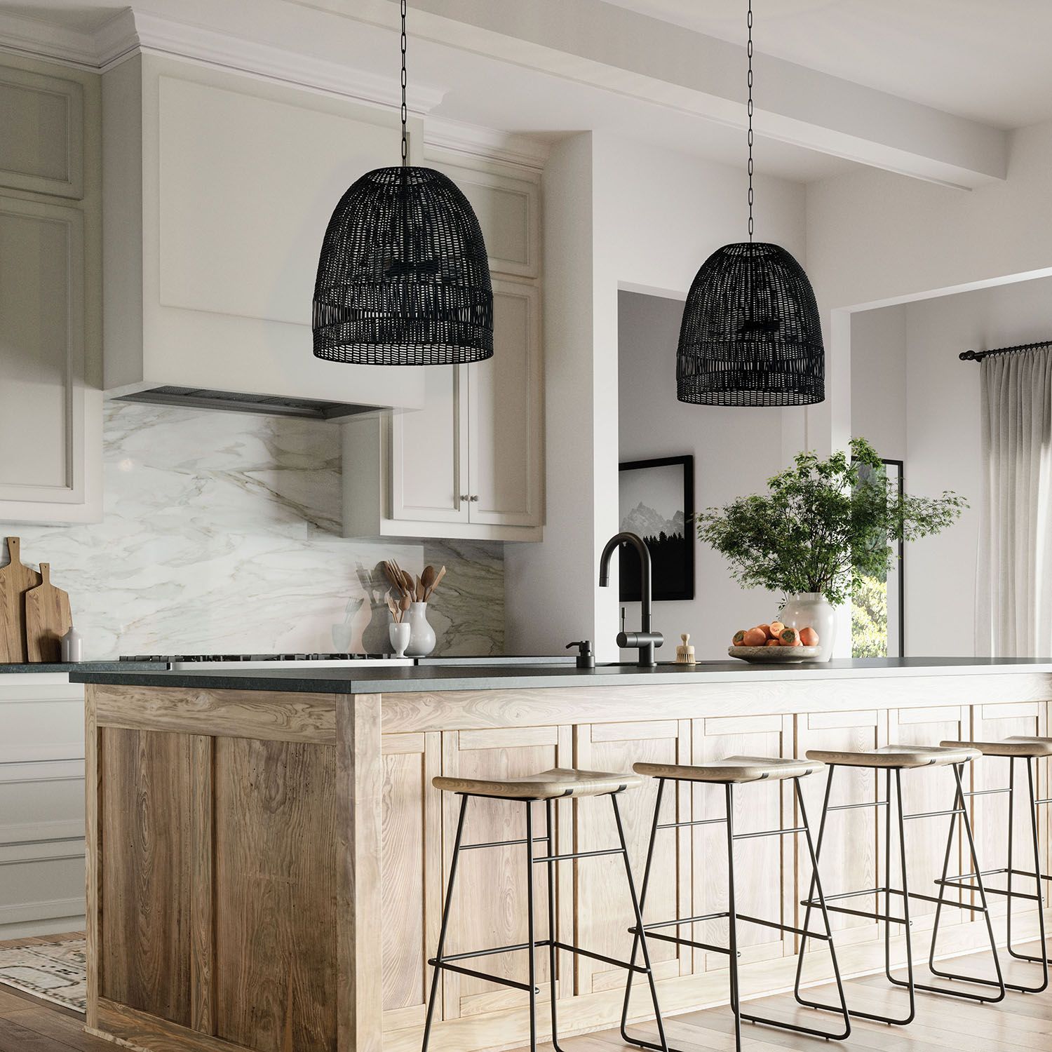 Image 5 Capital Lighting Naomi 3 Light Pendant Matte Black more views