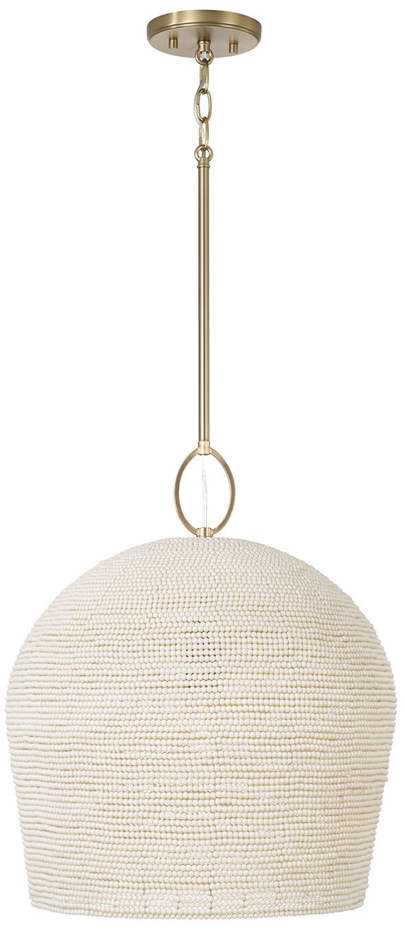 Capital Lighting Natalia 1 Light Pendant 16.75" Aged Brass